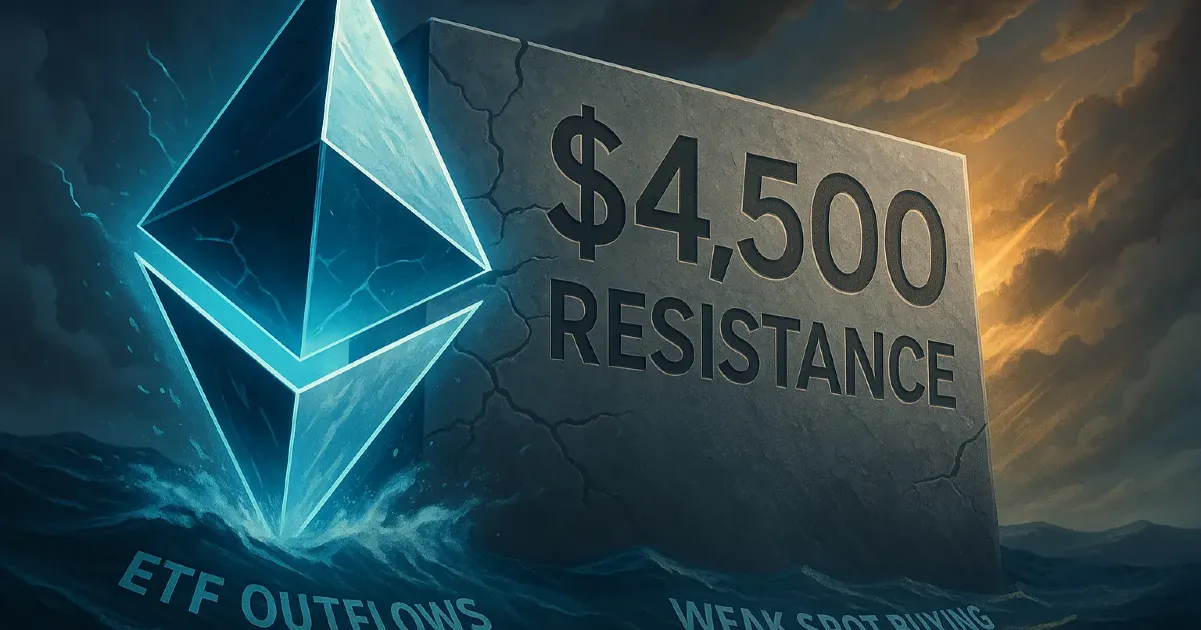 Ethereum Struggles to Break $4.5K Despite Bullish Headlines